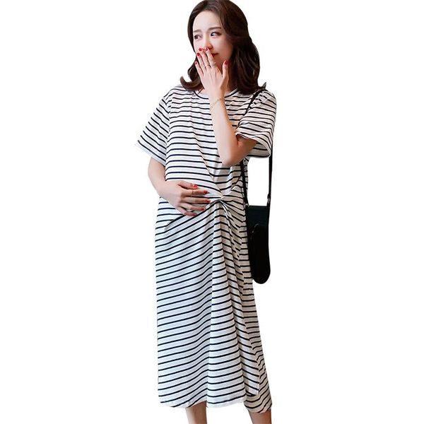 maternity dresses 702# summer casual striped long dress short sleeve loose clothes for pregnant women pregnancy clothing, White
maternity dresses 702# summer casual striped long dress short sleeve loose clothes for pregnant women pregnancy clothing, White