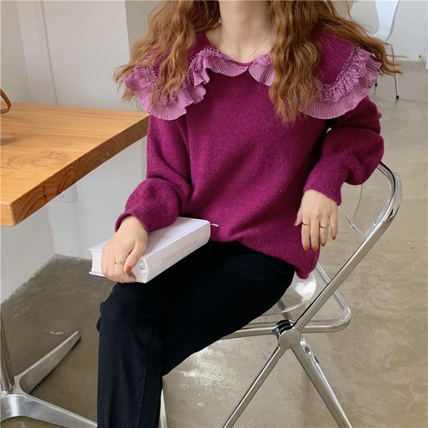 hoodie retro-lace lapel sweater from the foreign-style fashion softly 2021 female color, Black
hoodie retro-lace lapel sweater from the foreign-style fashion softly 2021 female color, Black