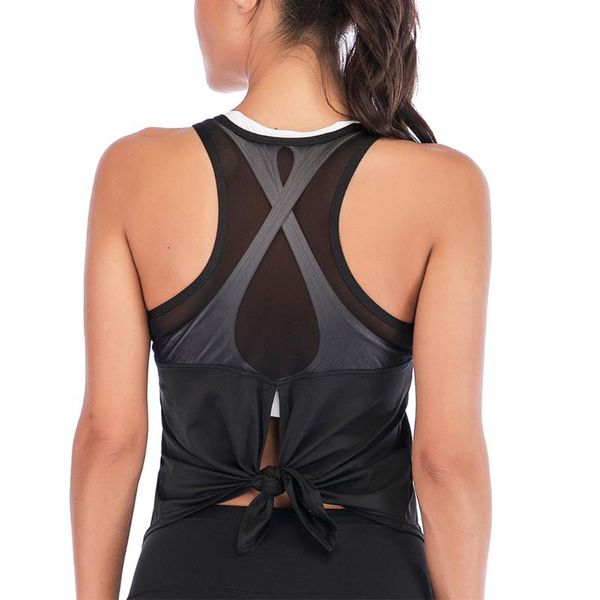 yoga outfit sports vest ladies fitness slit hem round neck
yoga outfit sports vest ladies fitness slit hem round neck