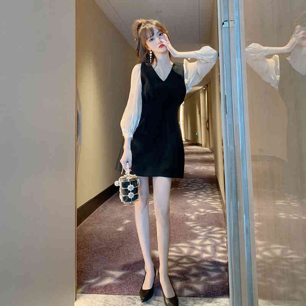 skirt quality mode female set perspective shirt mini dress temperamental elegant sets feminine, Black
skirt quality mode female set perspective shirt mini dress temperamental elegant sets feminine, Black