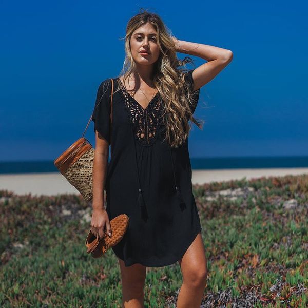 women's swimwear novae trendy beach cover up blue fashion sarong bikini shirt bathing suit 2021 beachwear swimsuit, White;black
women's swimwear novae trendy beach cover up blue fashion sarong bikini shirt bathing suit 2021 beachwear swimsuit, White;black