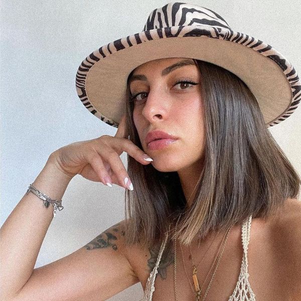 wide brim hats felt fedora women men zebra pattern casual vintage winter designed luxury leopard hat sombreros de mujer, Blue;gray
wide brim hats felt fedora women men zebra pattern casual vintage winter designed luxury leopard hat sombreros de mujer, Blue;gray