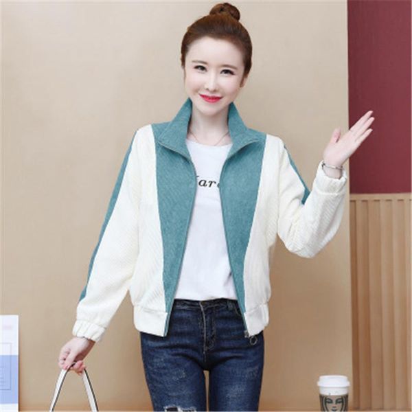 womens corduroy jackets fashion trend cardigan long sleeve all-match baseball uniform coats designer female autumn causal zipper outerwear, Black;brown
womens corduroy jackets fashion trend cardigan long sleeve all-match baseball uniform coats designer female autumn causal zipper outerwear, Black;brown