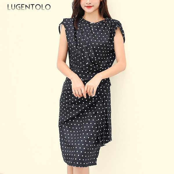 women dress summer spring sleeveless strapless dot plus size 5xl lady tight temperament pencil long dresses lugentolo casual, Black;gray
women dress summer spring sleeveless strapless dot plus size 5xl lady tight temperament pencil long dresses lugentolo casual, Black;gray
