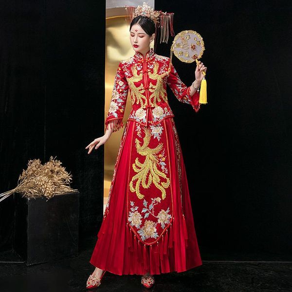 bride traditions red women phoenix embroidery cheongsam long qipao wedding chinese dress plus size 5xl 6xl ethnic clothing
bride traditions red women phoenix embroidery cheongsam long qipao wedding chinese dress plus size 5xl 6xl ethnic clothing