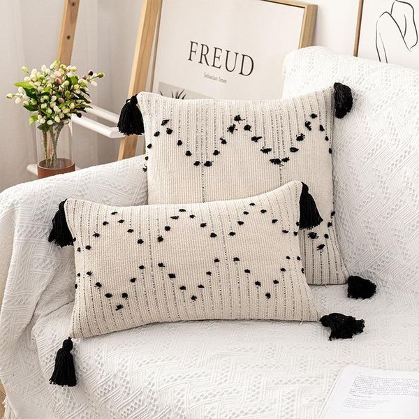 cushion/decorative pillow white black geometric cushion cover moroccan style woven for home decoration sofa bed 45x45cm/30x50cm
cushion/decorative pillow white black geometric cushion cover moroccan style woven for home decoration sofa bed 45x45cm/30x50cm