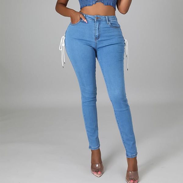 women's jeans fashion lace up blue women high waist stretch slim streetwear denim trousers lady bandage pencil pants autumn 2021
women's jeans fashion lace up blue women high waist stretch slim streetwear denim trousers lady bandage pencil pants autumn 2021