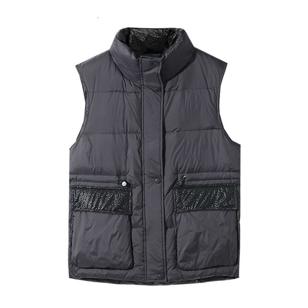 vests 2021 autumn winter fashion stand collar down et korean casual short coat vt women, Black;white
vests 2021 autumn winter fashion stand collar down et korean casual short coat vt women, Black;white
