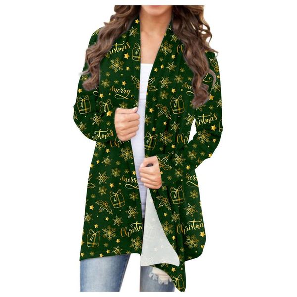 women's knits & tees causal thick warm sweater cardigan christmas print jacket loose casual pattern, White
women's knits & tees causal thick warm sweater cardigan christmas print jacket loose casual pattern, White