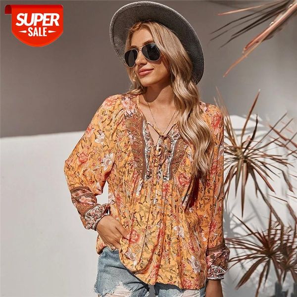Autumn Print Blouse Women Lace Up V Neck Holiday Blouse Shirt Top For Women Casual 2021 New #FO6b, White
Autumn Print Blouse Women Lace Up V Neck Holiday Blouse Shirt Top For Women Casual 2021 New #FO6b, White