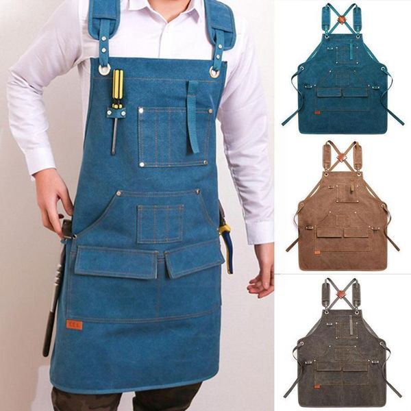 aprons canvas apron barber roasting cafe gardening woodworking work restaurant goods heavy clothes duty urable x4m0