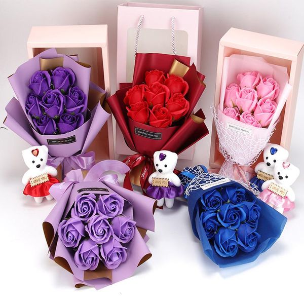 decorative flowers & wreaths wedding gift soap rose flower box bouquet stuffed bear wife present artificial valentine's day birthday pa
decorative flowers & wreaths wedding gift soap rose flower box bouquet stuffed bear wife present artificial valentine's day birthday pa