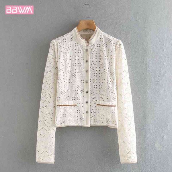 autumn style hollow embroidery hit color stitching beige long-sleeved female coat korean style long-sleeved chic women's jacket 210507, Black;brown
autumn style hollow embroidery hit color stitching beige long-sleeved female coat korean style long-sleeved chic women's jacket 210507, Black;brown