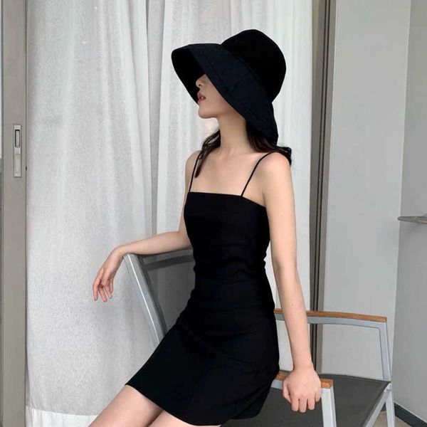 suspender dress summer female slim temperament small gentle black, Black;gray
