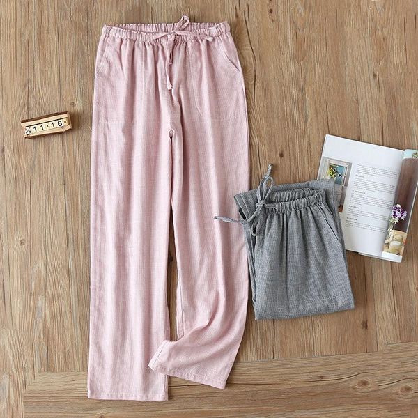 women's sleepwear trousers cotton gauze spring / summer thin plaid home pants loose men pajamas elastic waist sleep bottoms lounge, Black;red
women's sleepwear trousers cotton gauze spring / summer thin plaid home pants loose men pajamas elastic waist sleep bottoms lounge, Black;red