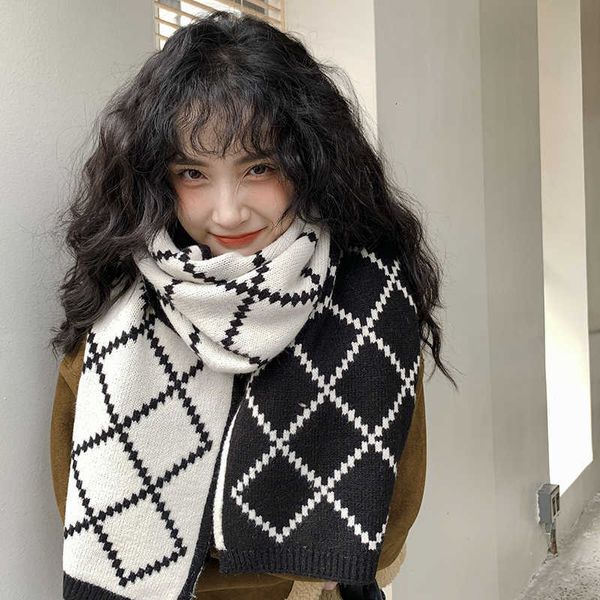 scarves soft plaid double-sided scarf women's warm imitation cashmere bib in autumn and winter super long knitted thickened student dua, Blue;gray
scarves soft plaid double-sided scarf women's warm imitation cashmere bib in autumn and winter super long knitted thickened student dua, Blue;gray