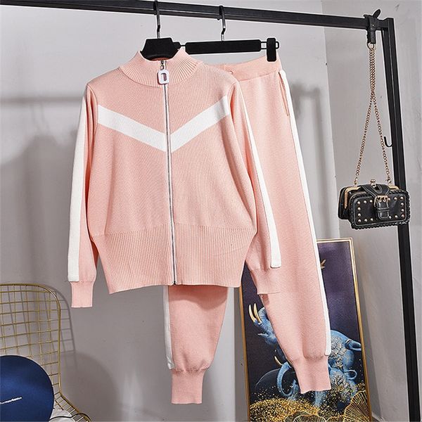 pant fashion baseball knitted tracksuit women two piece outfits sports cardigan sweater long pants set female casual loose knit 2pcs, White
pant fashion baseball knitted tracksuit women two piece outfits sports cardigan sweater long pants set female casual loose knit 2pcs, White