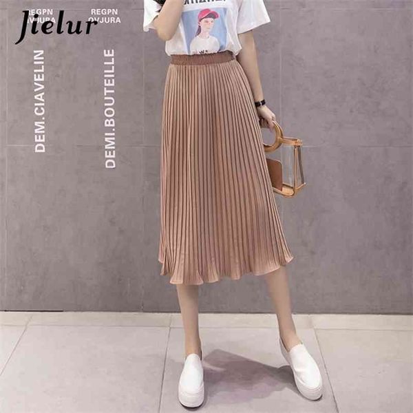 jielur 6 colors korean fashion summer skirt female chiffon high waist pleated skirts s-xl harajuku faldas mujer 210730, Black 
jielur 6 colors korean fashion summer skirt female chiffon high waist pleated skirts s-xl harajuku faldas mujer 210730, Black