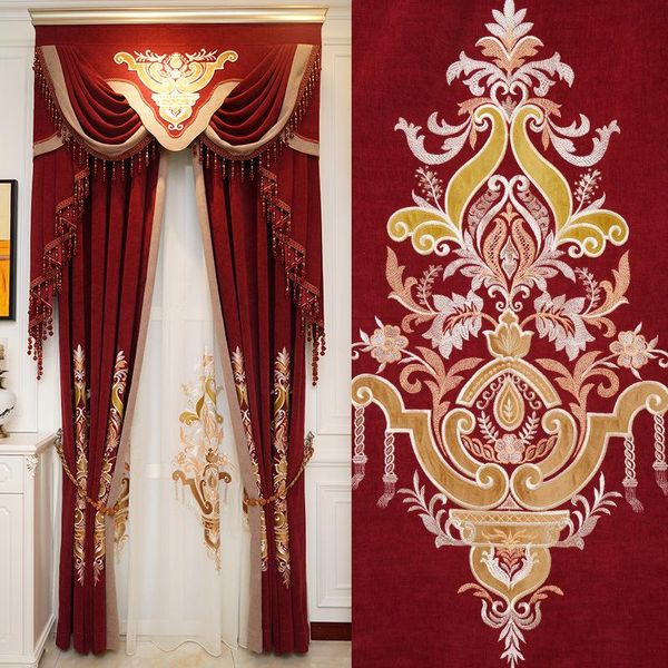 chenille cashmere curtains luxury exquisite embroidery red for wedding room living bedroom villa valance custom curtain & drapes
chenille cashmere curtains luxury exquisite embroidery red for wedding room living bedroom villa valance custom curtain & drapes