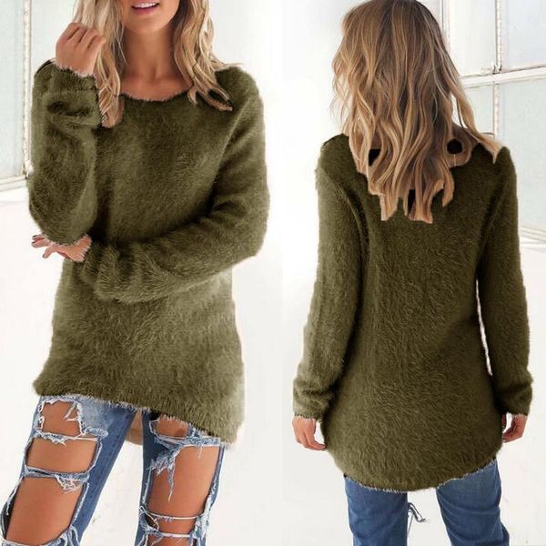 pullovers autumn winter women o-neck long sweater loose fleece knitted female casual solid color plush baggy jumper women's sweaters, White;black
pullovers autumn winter women o-neck long sweater loose fleece knitted female casual solid color plush baggy jumper women's sweaters, White;black