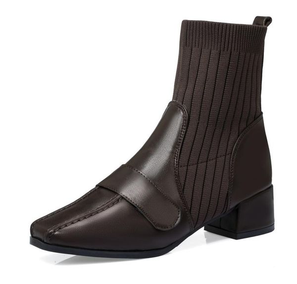 boots autumn dress british shoes knitted sock booties low heel ankle for women 2021, Black
boots autumn dress british shoes knitted sock booties low heel ankle for women 2021, Black