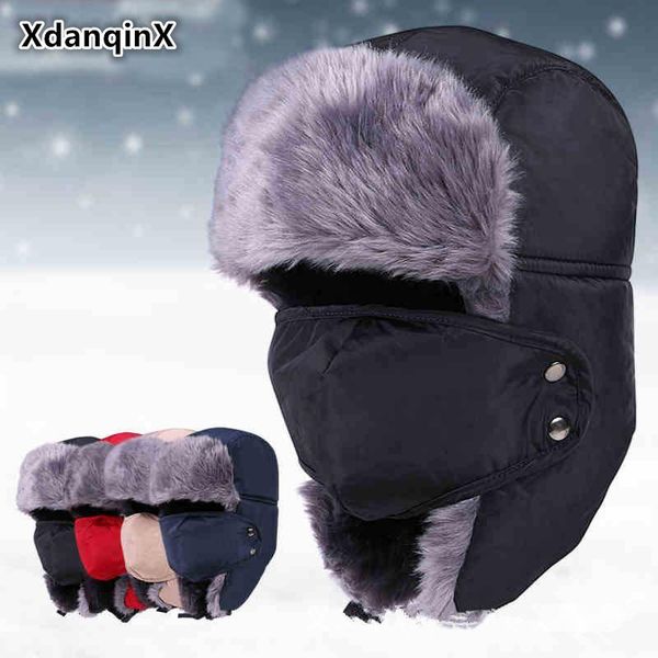 berets xdanqinx men and women winter hat super warm thicker bomber hats with mask resist snow windproof ride couple ski cap unisex, Blue;gray
berets xdanqinx men and women winter hat super warm thicker bomber hats with mask resist snow windproof ride couple ski cap unisex, Blue;gray