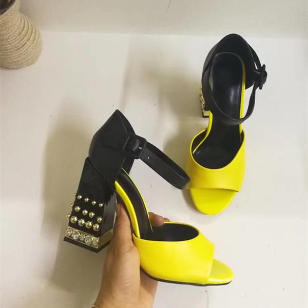 yellow color woman gladiator peep toe women shoes high square heel buckle design zapatillas mujer rivets embellished shoe lady sandals, Black
yellow color woman gladiator peep toe women shoes high square heel buckle design zapatillas mujer rivets embellished shoe lady sandals, Black