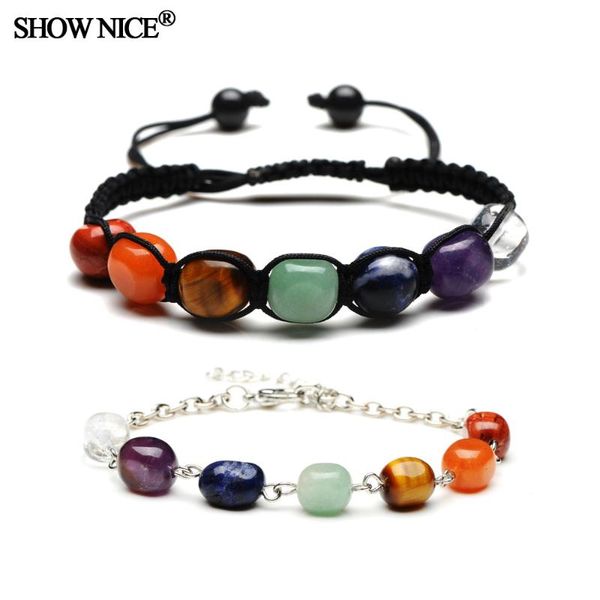 link, chain irregular 7 chakra onyx curved needle braid bracelets couples distance men women frendship fashion charm jewelry, Black
link, chain irregular 7 chakra onyx curved needle braid bracelets couples distance men women frendship fashion charm jewelry, Black