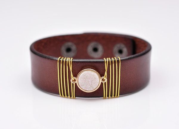 tennis fashion natural cool white turquoise diy handcraft leather bracelet cuff wristband brown, Golden;silver
tennis fashion natural cool white turquoise diy handcraft leather bracelet cuff wristband brown, Golden;silver