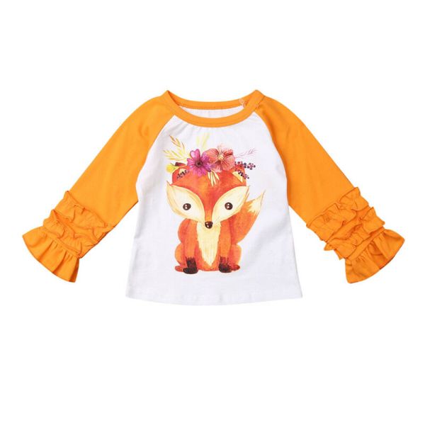 1-6y toddler kids baby girl cartoon animal print long sleeve ruffle t-shirt casual clothes, White
1-6y toddler kids baby girl cartoon animal print long sleeve ruffle t-shirt casual clothes, White