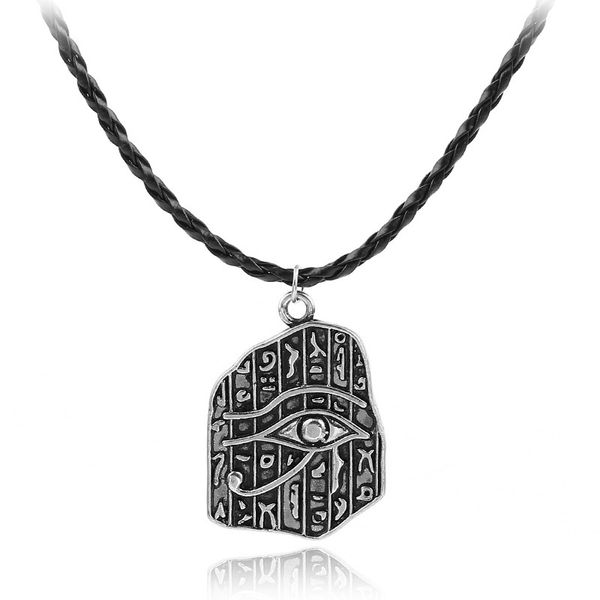 distressed eyes carved graphic design metal necklace with pendant fashion gift anniversary party, Silver
distressed eyes carved graphic design metal necklace with pendant fashion gift anniversary party, Silver