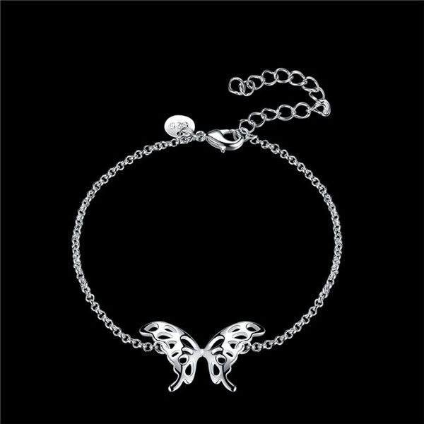 women's sterling silver plated butterfly charm bracelet gssb622 fashion 925 silver plate jewelry bracelets, Golden;silver
women's sterling silver plated butterfly charm bracelet gssb622 fashion 925 silver plate jewelry bracelets, Golden;silver
