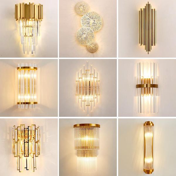 wall lamp art deco led stainless steel crystal golden light sconce for bedroom corridor
wall lamp art deco led stainless steel crystal golden light sconce for bedroom corridor