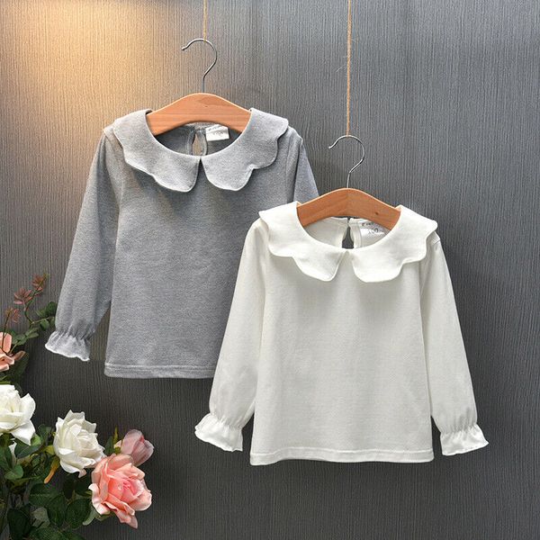 1-7 years baby kid girl pullover collar bow knot blouse ruffle t shirt tee girls spring autumn casual bottoming t-shirt, White
1-7 years baby kid girl pullover collar bow knot blouse ruffle t shirt tee girls spring autumn casual bottoming t-shirt, White