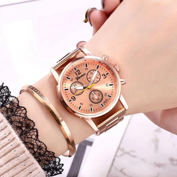 wristwatches cross border quartz steel band watch fashion leisure suit fake three eye digital women's, Slivery;brown
wristwatches cross border quartz steel band watch fashion leisure suit fake three eye digital women's, Slivery;brown