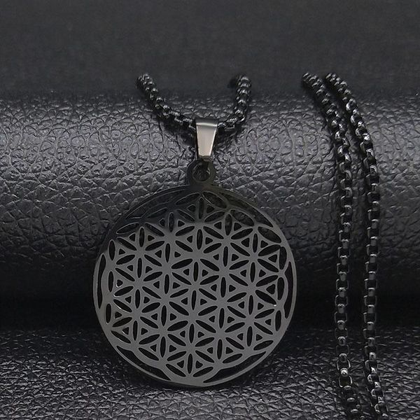 pendant necklaces flower of life stainless steel necklace chain women/men long black color & pendants jewelry colgante n429s05, Silver
pendant necklaces flower of life stainless steel necklace chain women/men long black color & pendants jewelry colgante n429s05, Silver