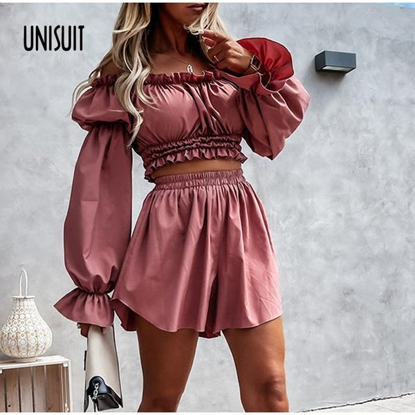 women's tracksuits off shoulder outfit ladies long sleeve ruffles blouse and loose short pants set 2021 summer autumn fashion casu, Gray
women's tracksuits off shoulder outfit ladies long sleeve ruffles blouse and loose short pants set 2021 summer autumn fashion casu, Gray