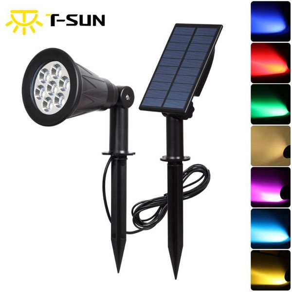 solar lamps t-sunrise 7 color spotlights color-changing led separately installed outdoor garden wall lights, auto-on /off, 180 angle
solar lamps t-sunrise 7 color spotlights color-changing led separately installed outdoor garden wall lights, auto-on /off, 180 angle