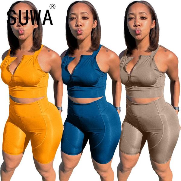 simple pure color o neck sleeveless bro and short tight club party lady fashion tracksuits women's, Gray
simple pure color o neck sleeveless bro and short tight club party lady fashion tracksuits women's, Gray