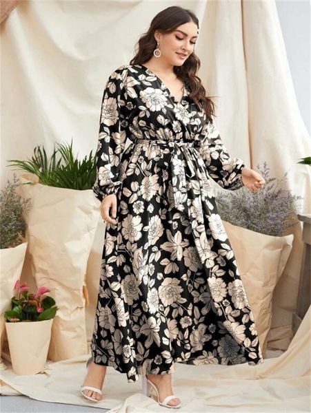plus size dresses 2021 summer dress long sleeve women v neck floral print casual belted high waist maxi
plus size dresses 2021 summer dress long sleeve women v neck floral print casual belted high waist maxi