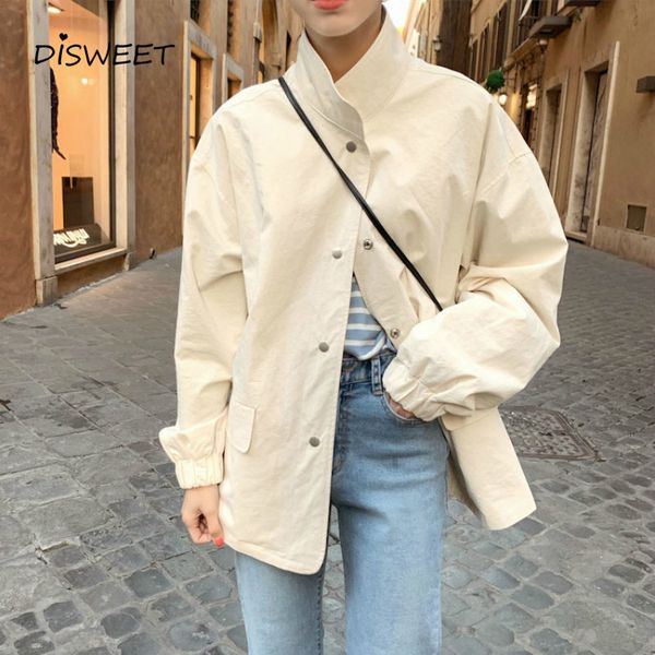 pant solid high collar woman simple and loose single-breasted long sleeve women's jackets autumn slim warm jacket women, Black;white
pant solid high collar woman simple and loose single-breasted long sleeve women's jackets autumn slim warm jacket women, Black;white