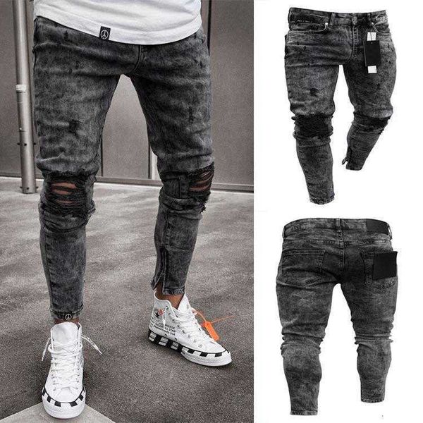 men's jeans knee holes zipper mens snow grey spark draped washed long pencil pants fashion elastic y7uc, Blue
men's jeans knee holes zipper mens snow grey spark draped washed long pencil pants fashion elastic y7uc, Blue
