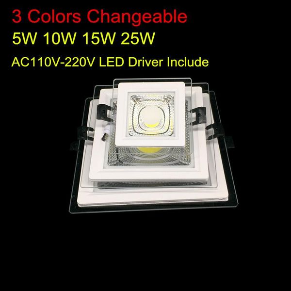 downlights super bright 25w 3 color change led panel downlight square glass cover lights high ceiling recessed lamp 85-265v + driver
downlights super bright 25w 3 color change led panel downlight square glass cover lights high ceiling recessed lamp 85-265v + driver