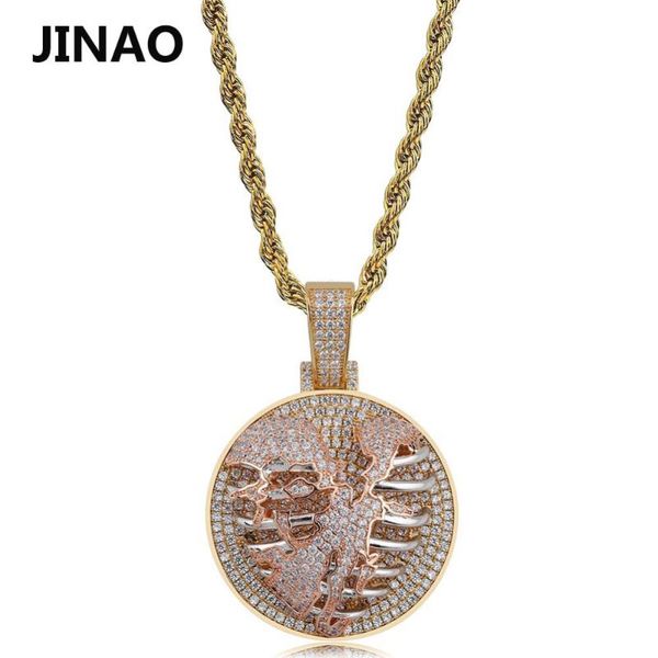 pendant necklaces jinao skeleton heart medallion trend necklace cubic zircon iced out chain men's women hip hop jewelry gifts, Silver
pendant necklaces jinao skeleton heart medallion trend necklace cubic zircon iced out chain men's women hip hop jewelry gifts, Silver