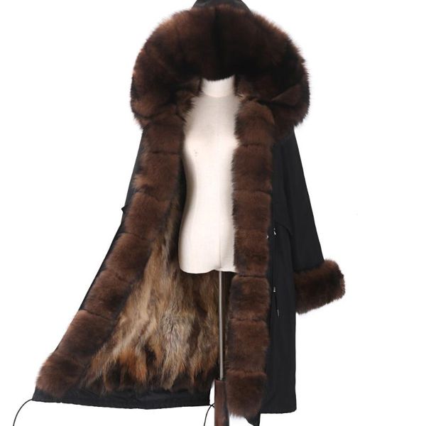 women's fur & faux x-long waterproof parka 7xl winter jacket women real coat natural collar hood big outerwear detachable 2021, Black
women's fur & faux x-long waterproof parka 7xl winter jacket women real coat natural collar hood big outerwear detachable 2021, Black