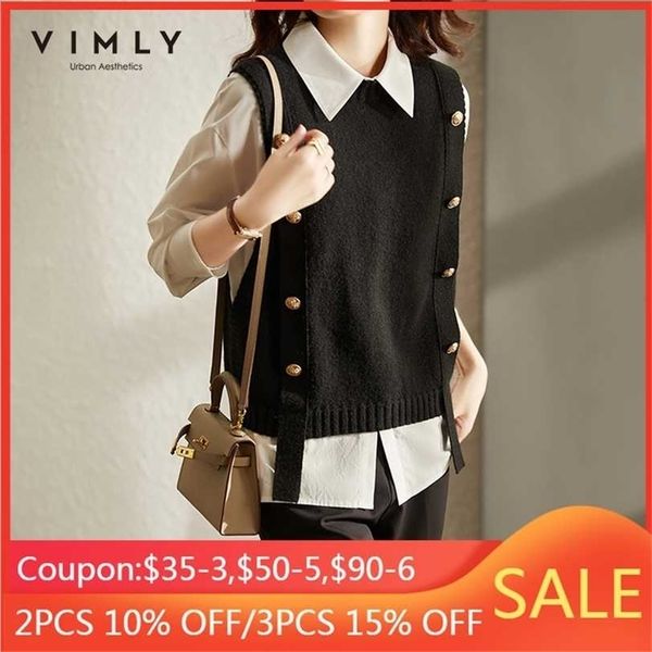 vimly sweater for women autumn sweaters vest outwear tank korean fashion elegant clothing pull femme traf f9231 211217, White;black
vimly sweater for women autumn sweaters vest outwear tank korean fashion elegant clothing pull femme traf f9231 211217, White;black