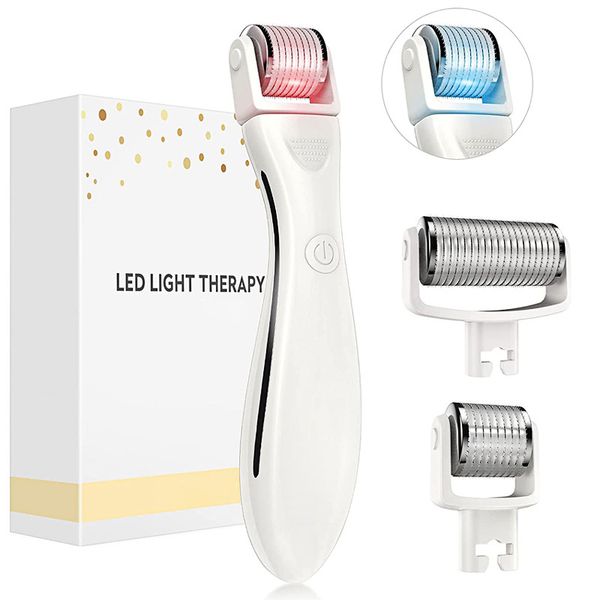 led pn microneedle roller 2 color light with 180/540/1200 needles head for acne wrinkle removal skin care
led pn microneedle roller 2 color light with 180/540/1200 needles head for acne wrinkle removal skin care