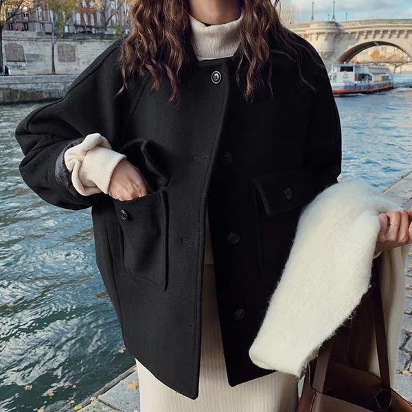 women's jackets simplicity comfortable suit woolen jacket 2021 fall korean loose single-breasted coat female outerwear, Black;brown
women's jackets simplicity comfortable suit woolen jacket 2021 fall korean loose single-breasted coat female outerwear, Black;brown