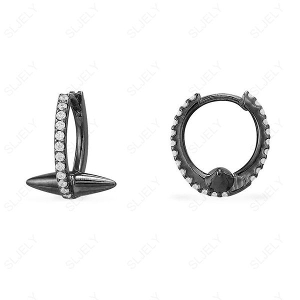 baoyocn fashion puck rock 925 sterling silver black grey spike rivet hoop earrings paved cubic zirconia women jewelry gift & huggie, Golden;silver
baoyocn fashion puck rock 925 sterling silver black grey spike rivet hoop earrings paved cubic zirconia women jewelry gift & huggie, Golden;silver