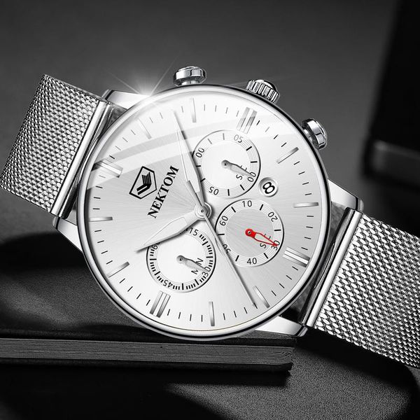 wristwatches nektom brand fashion watch men waterproof slim mesh strap minimalist wrist watches for quartz sports clock, Slivery;brown
wristwatches nektom brand fashion watch men waterproof slim mesh strap minimalist wrist watches for quartz sports clock, Slivery;brown